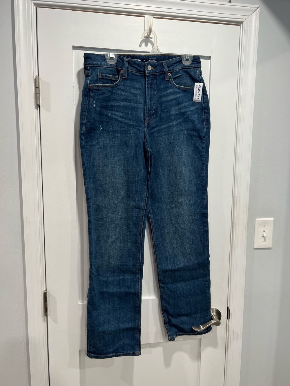 Old Navy Dark Blue Straight-Leg Women’s Jeans